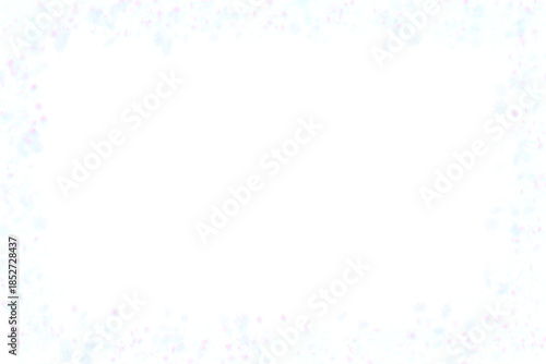 Blue light winter frame with pink snowflakes