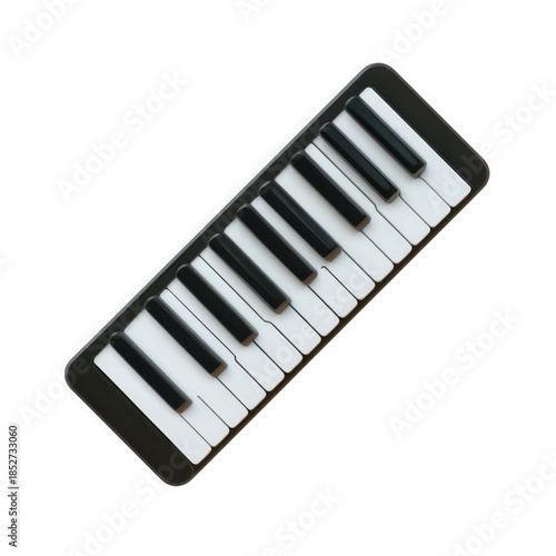 A sleek piano keyboard icon representing music creation and melodies