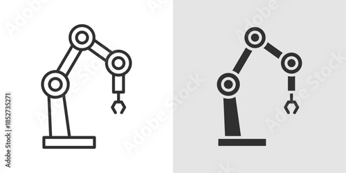 Autonomous Robot Icon showing a sleek robot figure with sensors or circuit details, representing AI-driven machines, automation, and intelligent robotics.