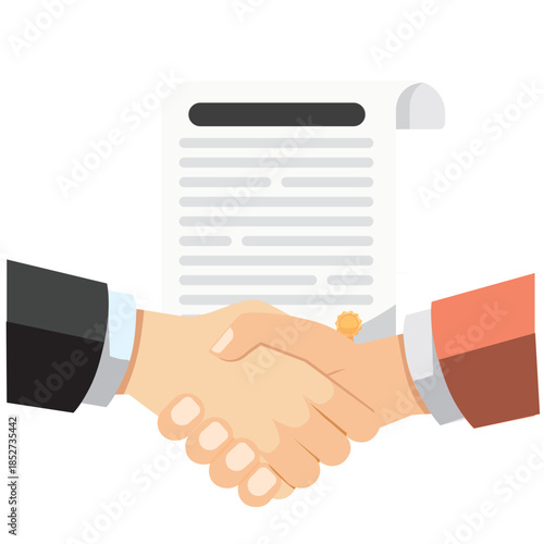 Business people hand shake for business deal, partnership of bonding in business, Shaking hands icon in dealing business of organization partnership