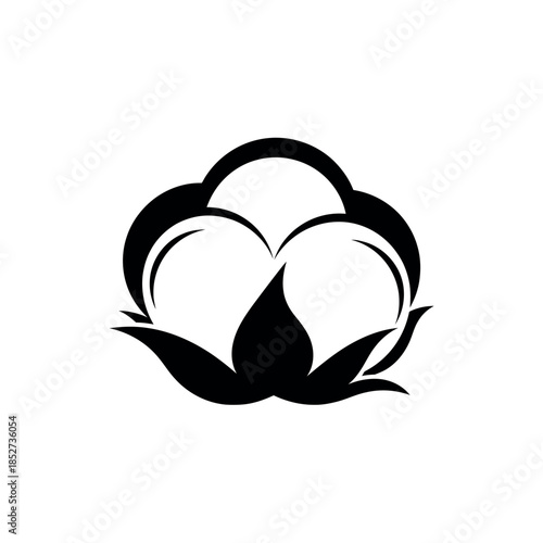 Simple Cotton Plant Icon.