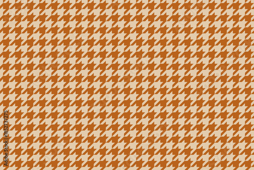 Elegant burnt orange and cream houndstooth pattern.  Perfect for fashion, textile, or website backgrounds.  This timeless design offers a sophisticated and versatile texture.