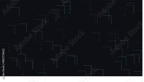 Abstract Blue Digital Network Technology Background with Geometric Line Connections, Cyber Security and Data Visualization Concept on Dark Background