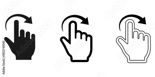 Swipe Gesture Illustration An illustration showcasing the modern concept of the swipe gesture on touchscreen devices, offering a straightforward visual representation. 