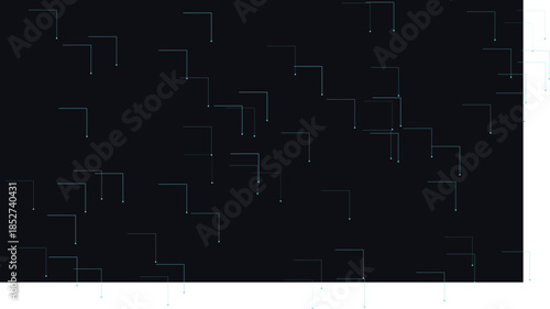 Abstract Blue Digital Network Technology Background with Geometric Line Connections, Cyber Security and Data Visualization Concept on Dark Background