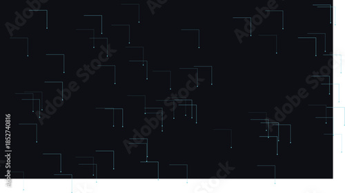 Abstract Blue Digital Network Technology Background with Geometric Line Connections, Cyber Security and Data Visualization Concept on Dark Background