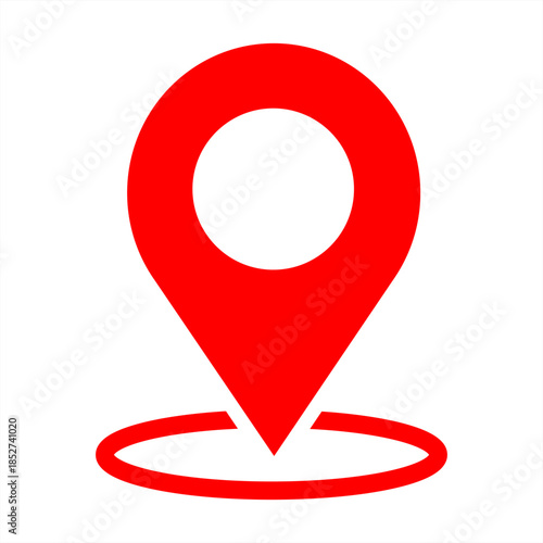 Red Location Marker Icon The bright red icon of a location marker symbolizes pinpoint accuracy and destination visualization. The vivid color, combined with its distinct shape.