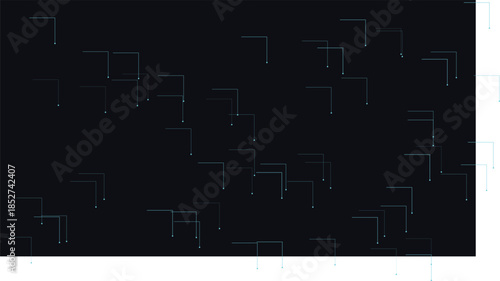 Abstract Blue Digital Network Technology Background with Geometric Line Connections, Cyber Security and Data Visualization Concept on Dark Background