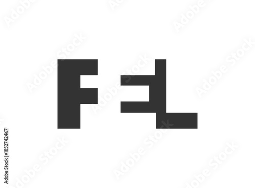 FEL logo design. Initial letter F E L bold font style for tech startups, consulting, corporate branding. Creative company name, headlines typography identity, trendy logotype.