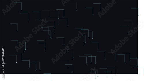 Abstract Blue Digital Network Technology Background with Geometric Line Connections, Cyber Security and Data Visualization Concept on Dark Background