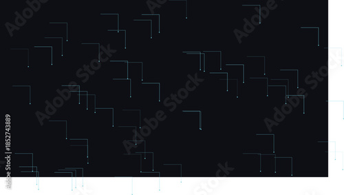 Abstract Blue Digital Network Technology Background with Geometric Line Connections, Cyber Security and Data Visualization Concept on Dark Background