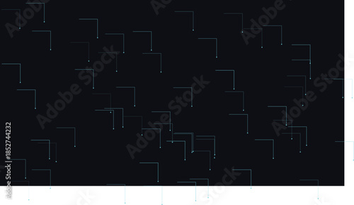 Abstract Blue Digital Network Technology Background with Geometric Line Connections, Cyber Security and Data Visualization Concept on Dark Background