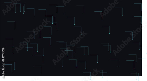 Abstract Blue Digital Network Technology Background with Geometric Line Connections, Cyber Security and Data Visualization Concept on Dark Background
