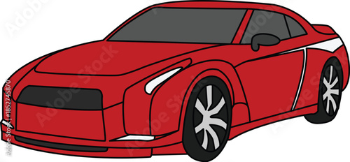 Supercar Isolated on White