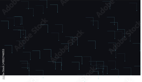 Abstract Blue Digital Network Technology Background with Geometric Line Connections, Cyber Security and Data Visualization Concept on Dark Background