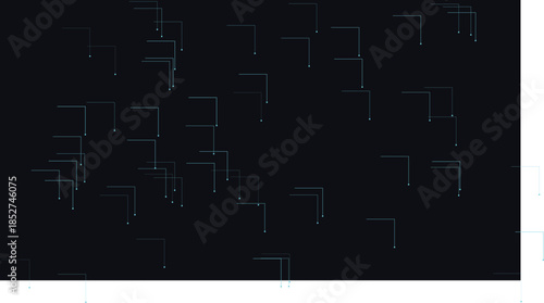 Abstract Blue Digital Network Technology Background with Geometric Line Connections, Cyber Security and Data Visualization Concept on Dark Background