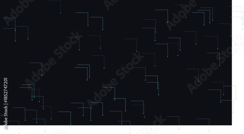 Abstract Blue Digital Network Technology Background with Geometric Line Connections, Cyber Security and Data Visualization Concept on Dark Background