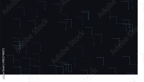 Abstract Blue Digital Network Technology Background with Geometric Line Connections, Cyber Security and Data Visualization Concept on Dark Background