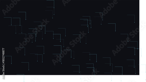Abstract Blue Digital Network Technology Background with Geometric Line Connections, Cyber Security and Data Visualization Concept on Dark Background