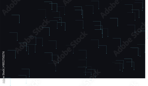 Abstract Blue Digital Network Technology Background with Geometric Line Connections, Cyber Security and Data Visualization Concept on Dark Background