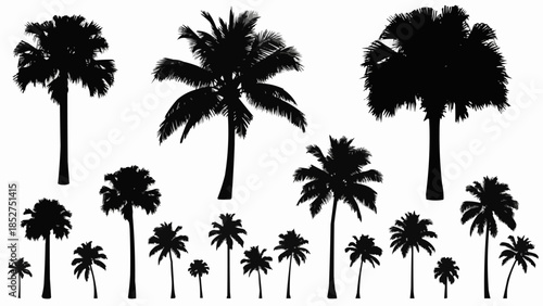 palm trees silhouettes