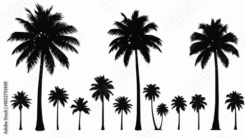 set of palm trees