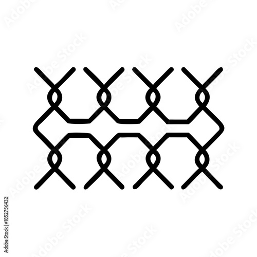 Abstract line art pattern of woven textile design  