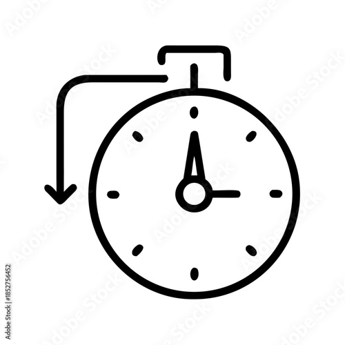 Stopwatch icon representing time tracking and management  