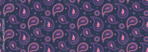 Decor paisley on hand-drawn rectangle. Floral floral pattern on artistic oriental. Wallpaper swirl with curled custom.