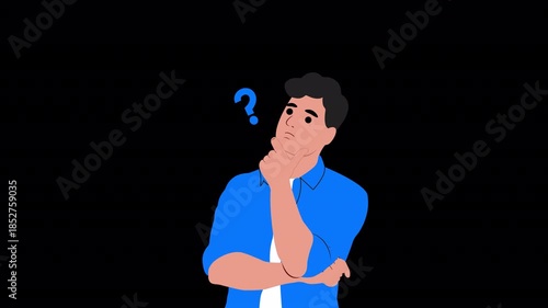 People Thingking Animation 4K On Alpha