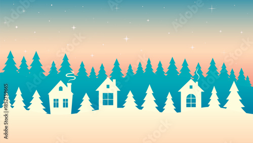 winter country landscape