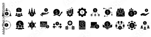 Business growth icon set. Profit Illustration sign collection. Development symbol. analytics logo.