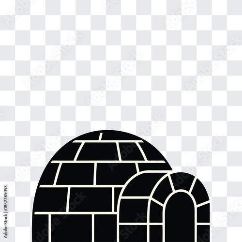 Igloo Traditional Silhouette – Minimalist Inuit DomeIgloo Traditional Silhouette – Minimalist Inuit Dome