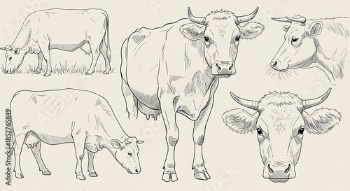 鉛筆の牧歌: 牛の素描集