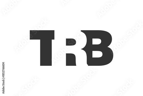 TRB logo design. Initial letter T R B bold font style for tech startups, consulting, corporate branding. Creative company name, headlines typography identity, trendy logotype.