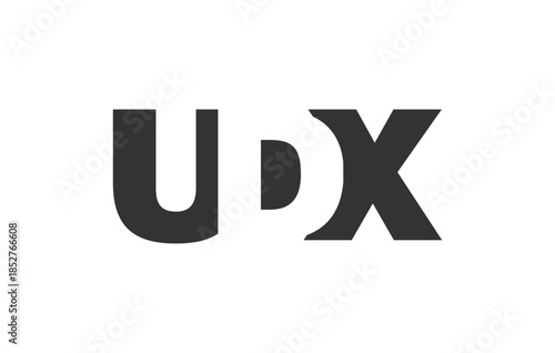 UDX logo design. Initial letter U D X bold font style for tech startups, consulting, corporate branding. Creative company name, headlines typography identity, trendy logotype.