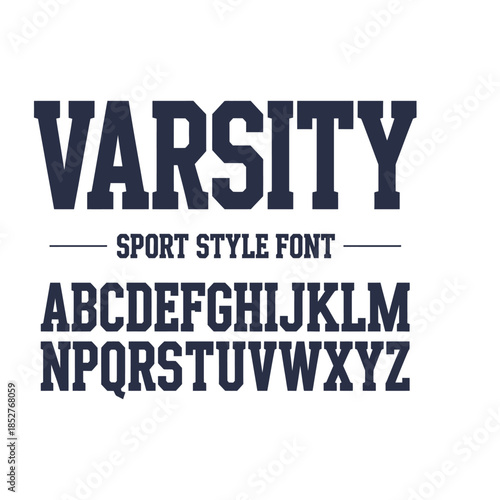 Master Athletic Font Collection: Collegiate Varsity, Sport Style Alphabet & Numbers Bundle