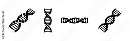Dna spiral designs, science technology elements, flat vector illustration