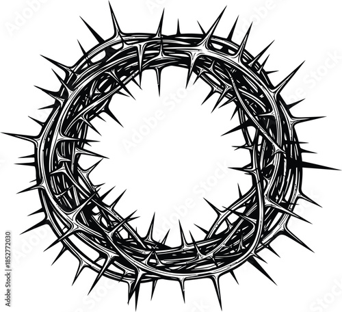 Crown of thorns symbolizing sacrifice and redemption in Christianity