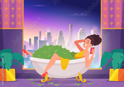 Business. Manager bosses male and female characters with money exact vector investment concept background