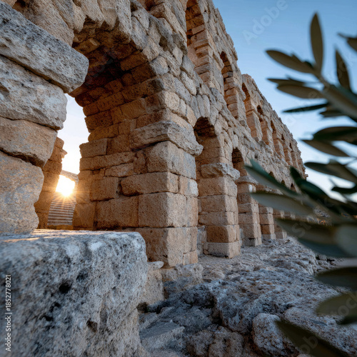 Wallpaper Mural Ancient Roman ruins with stone arches and historical allure. Torontodigital.ca
