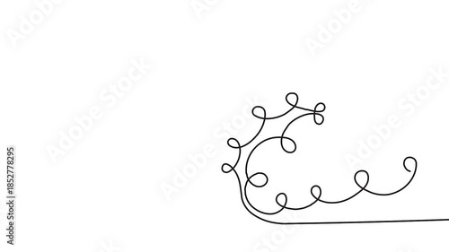 Minimalist brain outline animation for artificial intelligence and technology