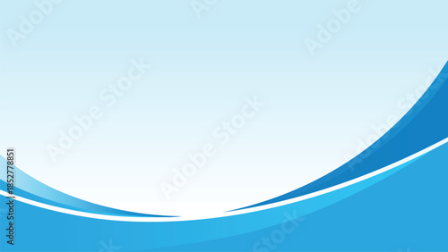 Abstract Light Blue Corporate Background with Smooth Curved Wave Design