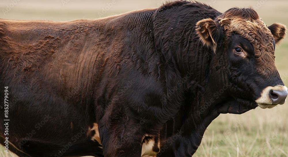 Fototapeta premium 野生の息吹 力強い雄牛