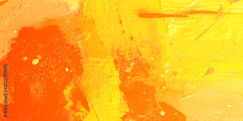 Abstract yellow paint wall texture background, Abstract bright texture of yellow paint background. Saturated color, art background, texture for design, paint brush stroke on transparent background