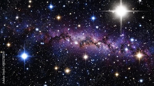 Wallpaper Mural Deep space image displaying a vibrant galaxy filled with countless stars, bright and dim Torontodigital.ca