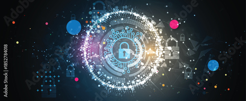 Future cyber technology web services for business and internet project.