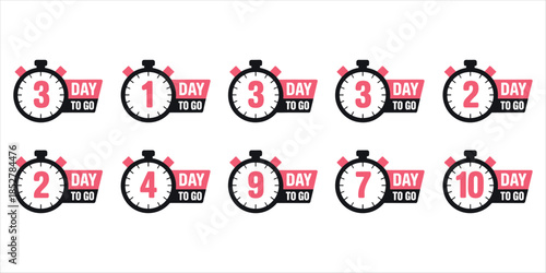 stopwatch showing different time periods stopwatch, countdown, timer, time, clock