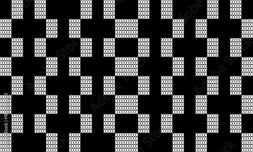 black star dot strip background with lines as seamless repeat pattern, replete image design for fabric printing, checkerboard, chessboard