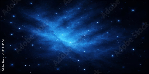 Starry night sky with deep space and stars